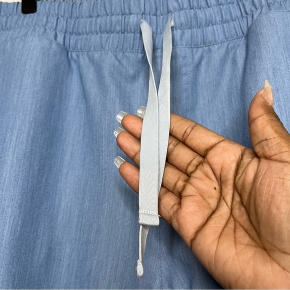 Figs Women Pants XXL High Waisted Zamora Jogger Scrubs Doctor Nurse Blue Gray - Picture 13 of 13